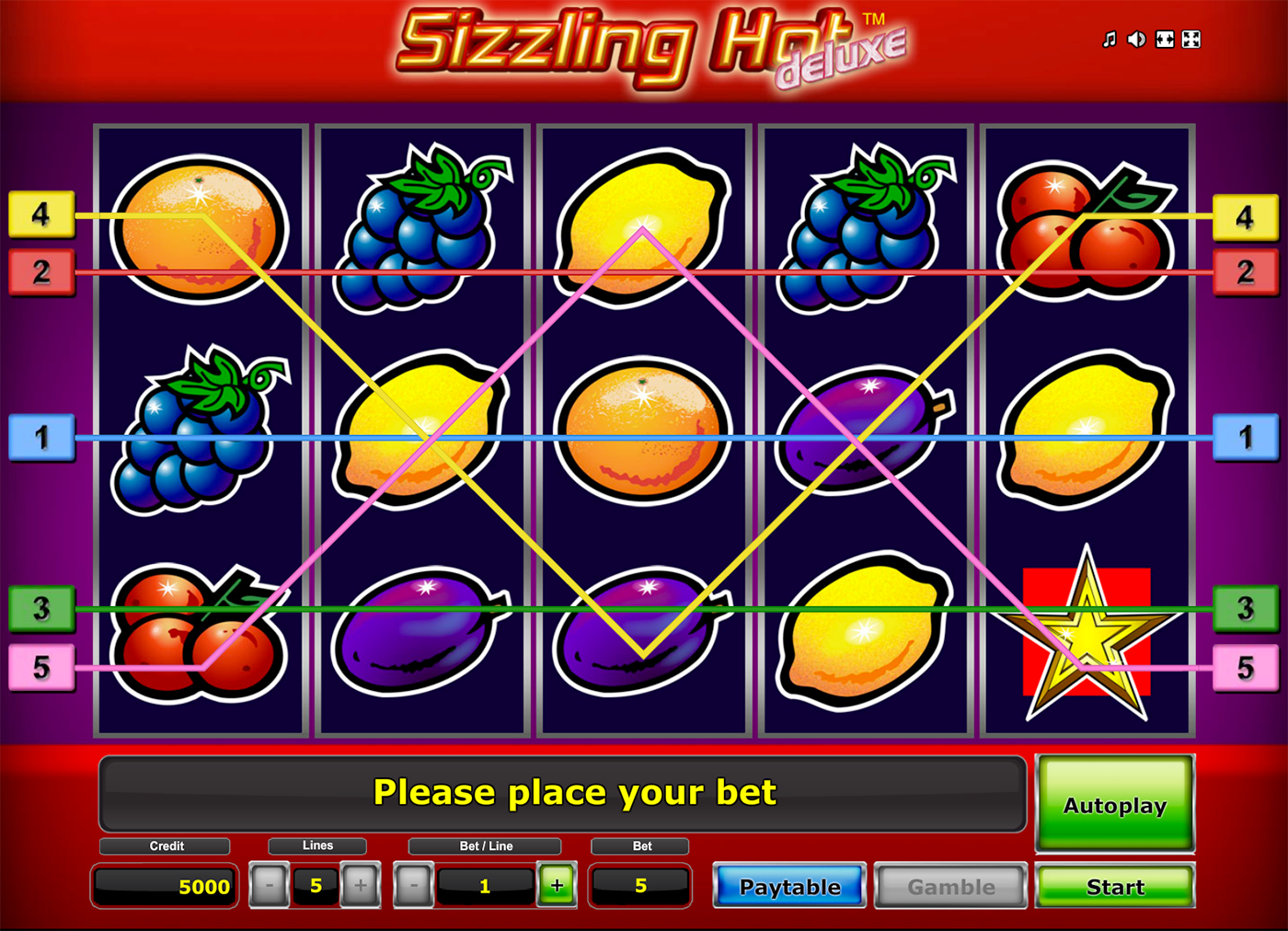 Sizzling hot games